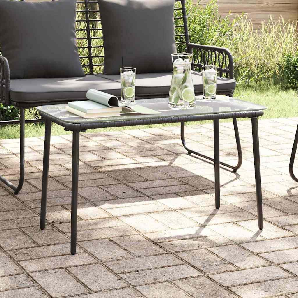 Gartentisch Schwarz 80 x 40 x 45 cm Poly Rattan