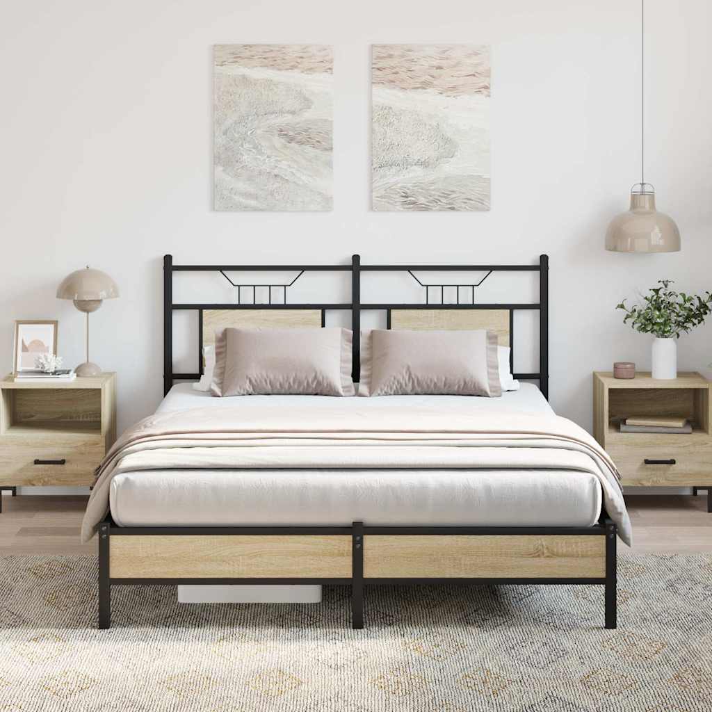 Bettgestell ohne Matratze Sonoma-Eiche 140x200 cm Holzwerkstoff