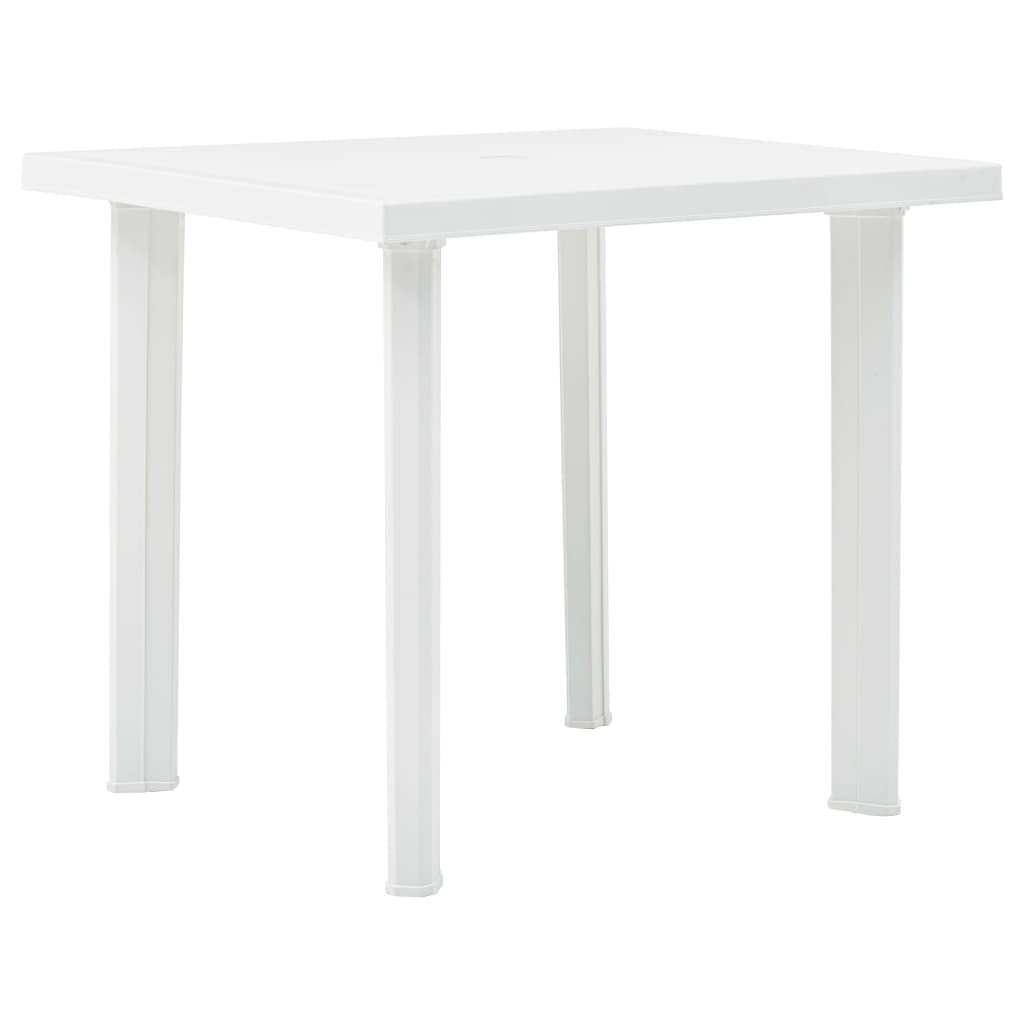Gartentisch Weiß 80 x 75 x 72 cm Kunststoff