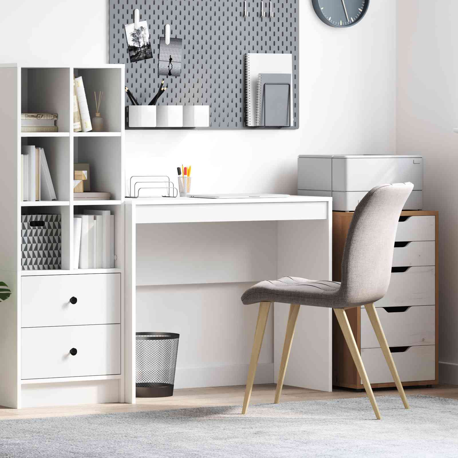 Schreibtisch Weiß Holzwerkstoff Mittel Minimalistisch