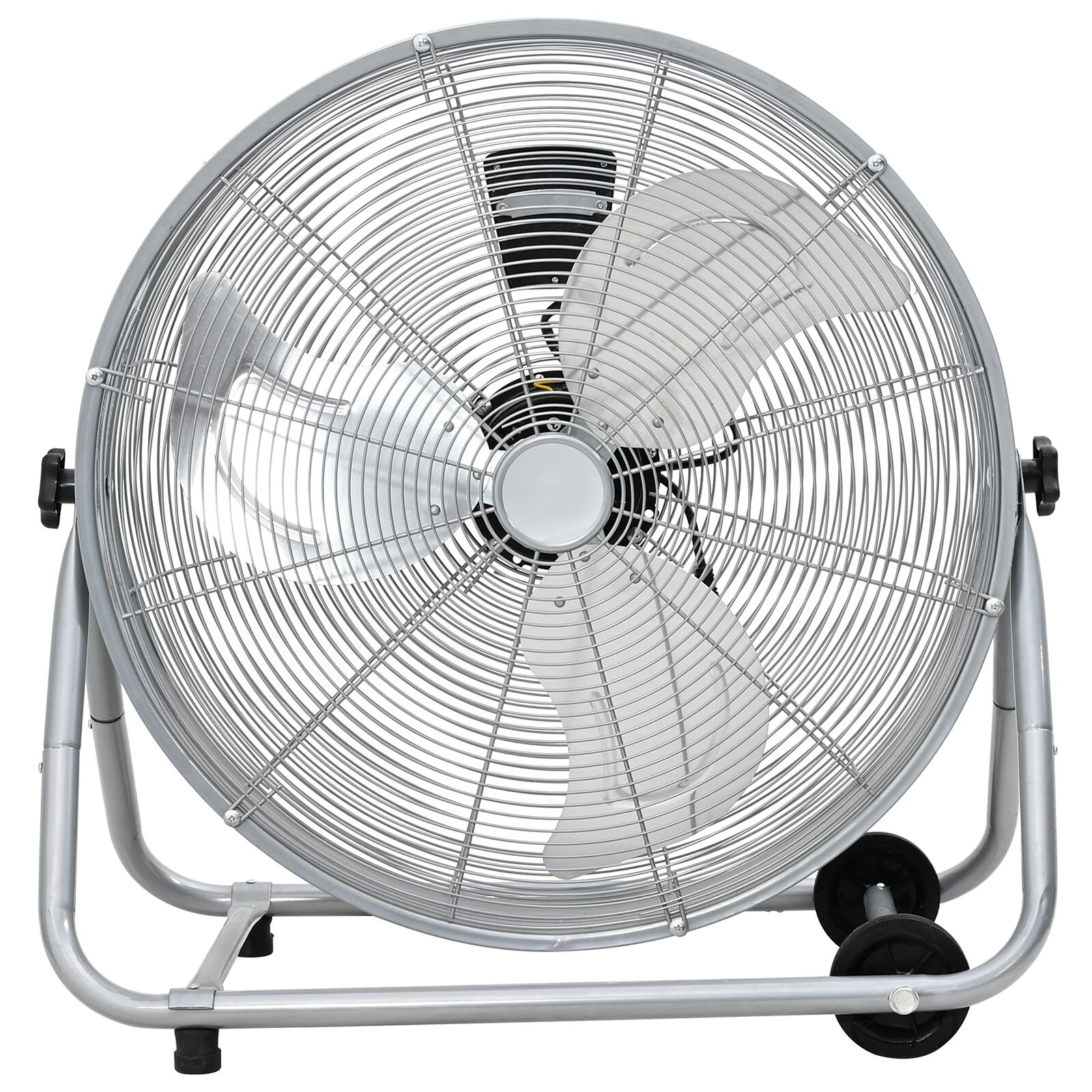 Trommelventilator mit Rollen 3 Gänge Silbern Φ64 cm