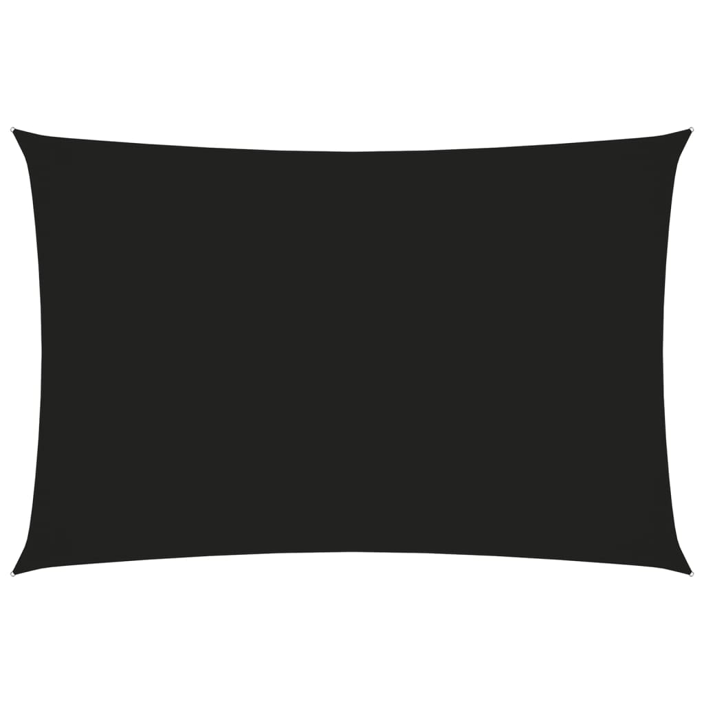 Sonnensegel Oxford-Gewebe Rechteckig 4x6 m Schwarz