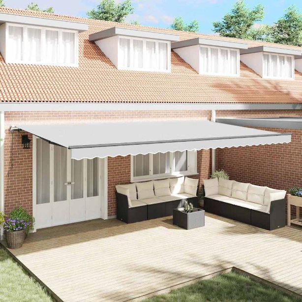 Markise Manuell Anthrazit 6 x 3 m Metall