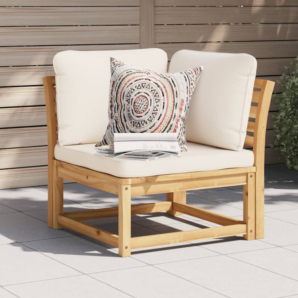 Garten-Ecksofa mit Kissen 73x73x65 cm Massivholz Akazie Garten-Ecksofa mit Kissen 73x73x65 cm Massivholz Akazie