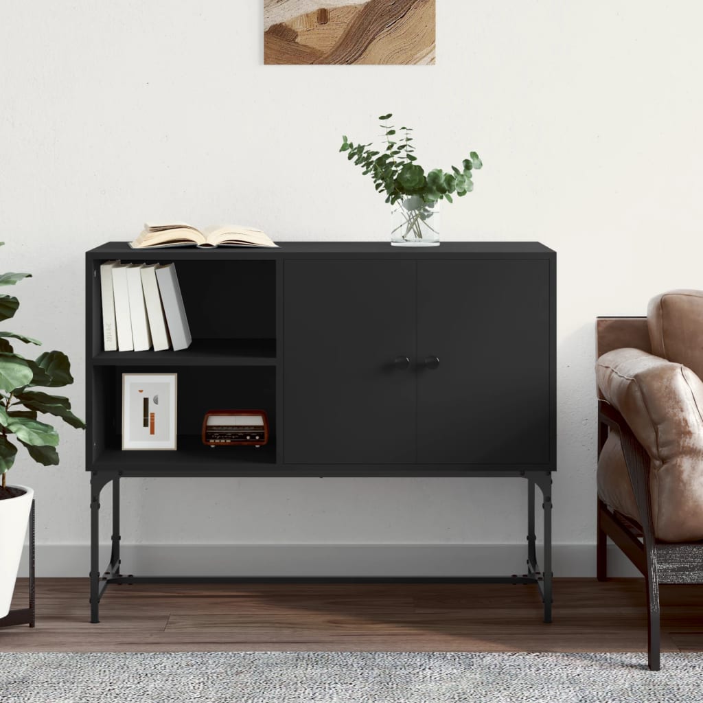 Sideboard Schwarz 100x40x79,5 cm Holzwerkstoff Sideboard Schwarz 100x40x79,5 cm Holzwerkstoff