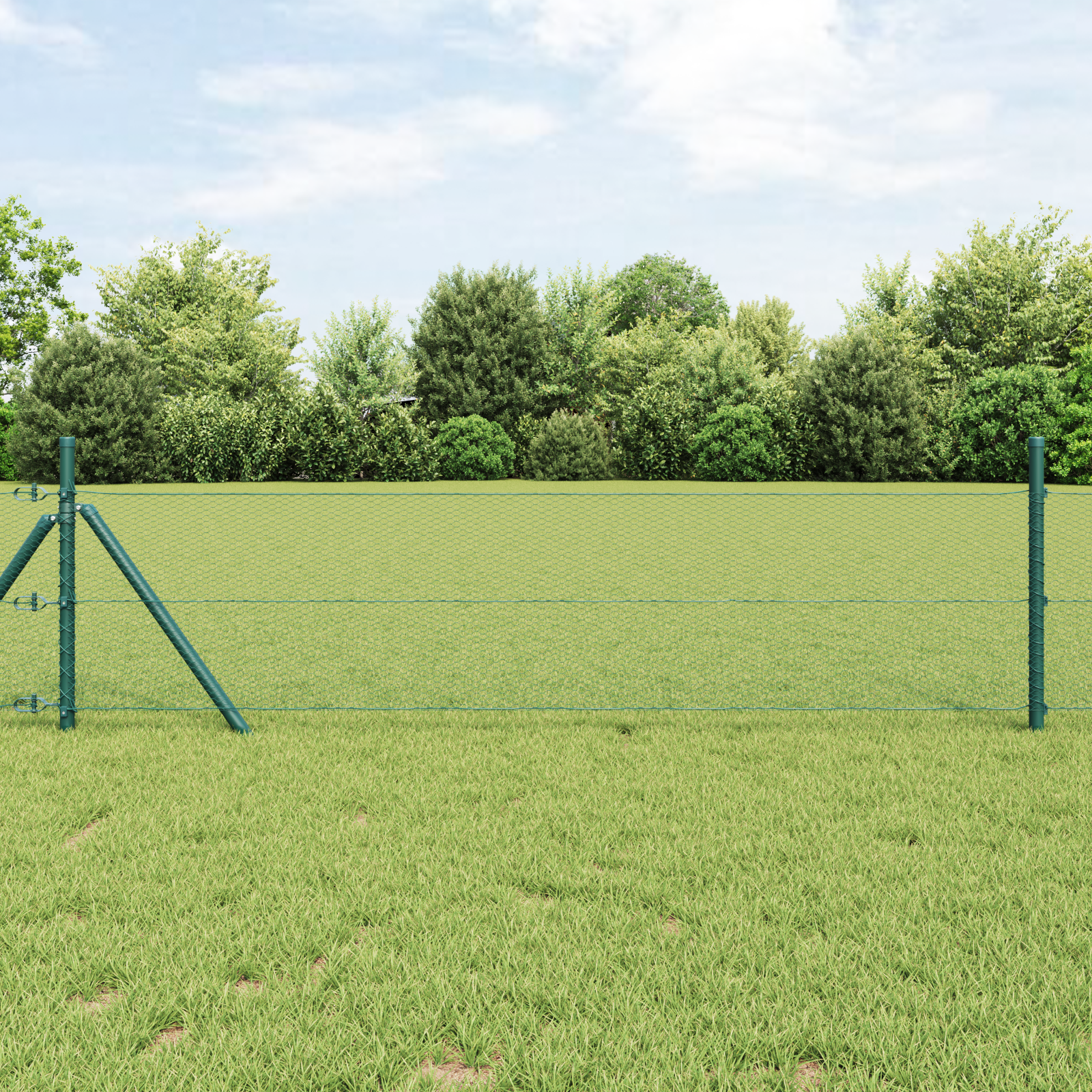 Sechseckzaun Grün 0.6x10 m Stahl