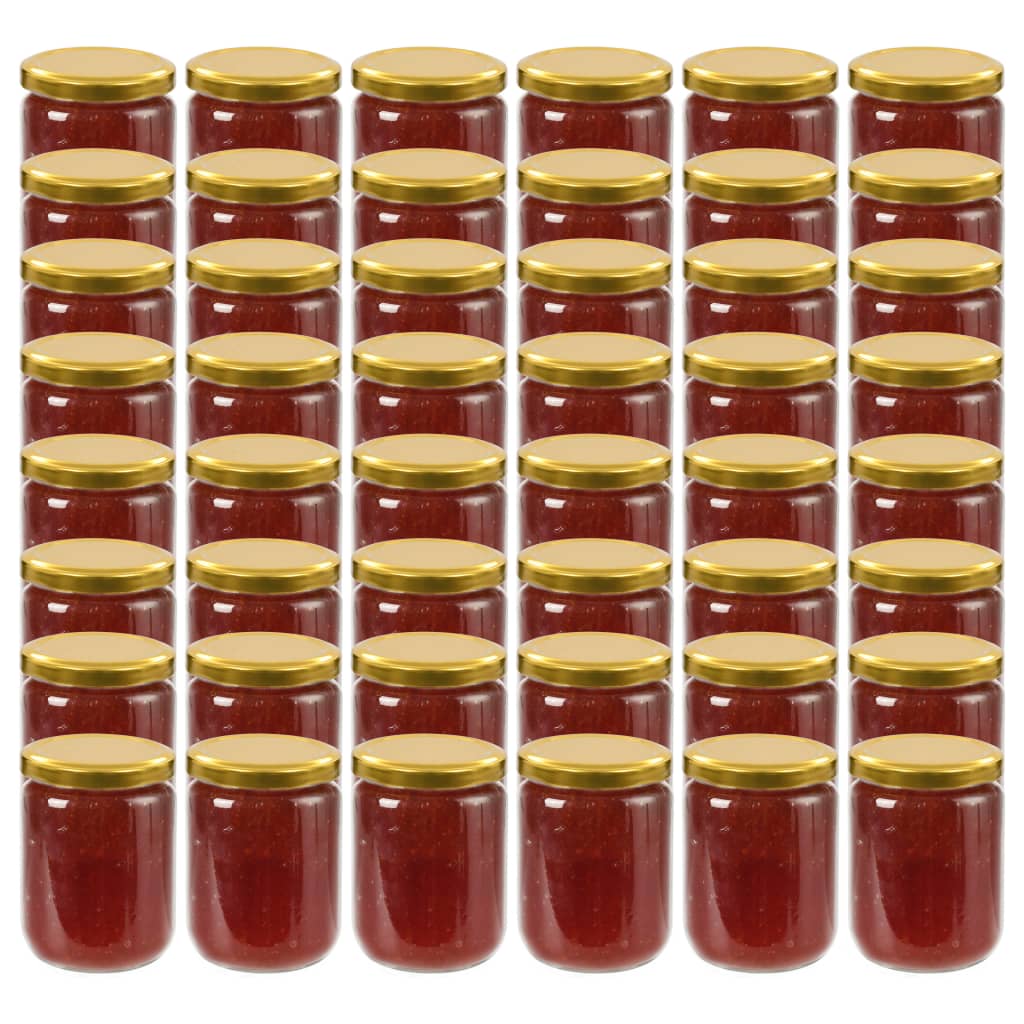 Marmeladengläser mit Goldenem Deckel 48 Stk. 230 ml
