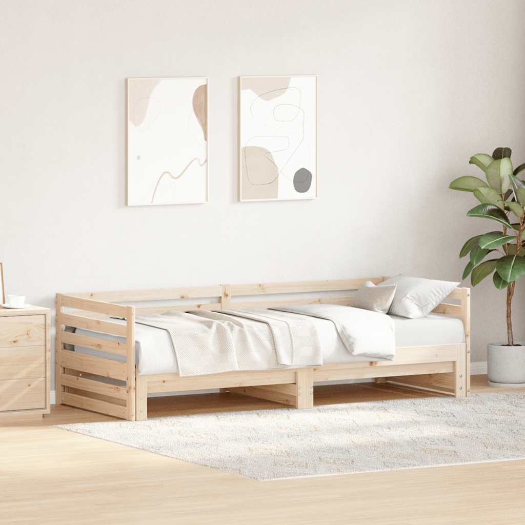 Tagesbett mit Ausziehbett ohne Matratze 80x200 cm