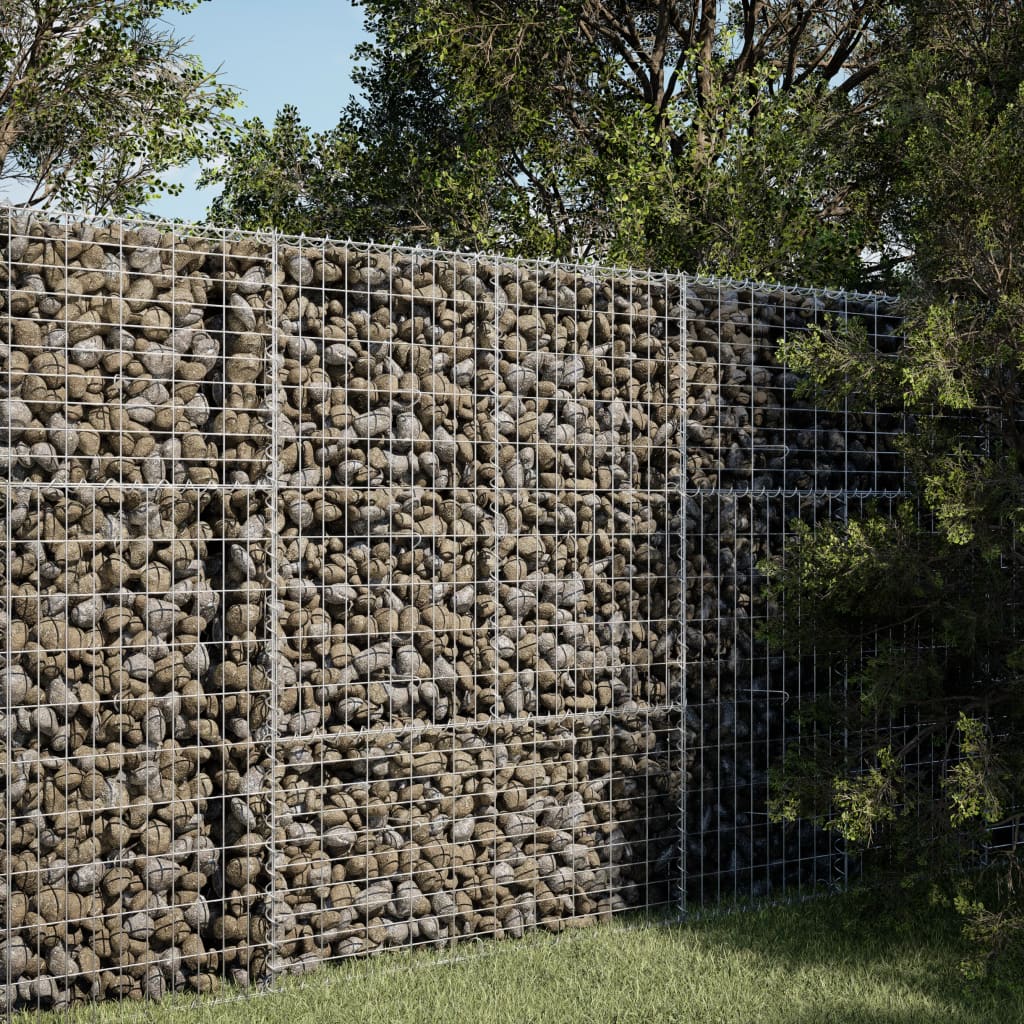 Gabione mit Deckel 100x100x150 cm Verzinktes Eisen Gabione mit Deckel 100x100x150 cm Verzinktes Eisen