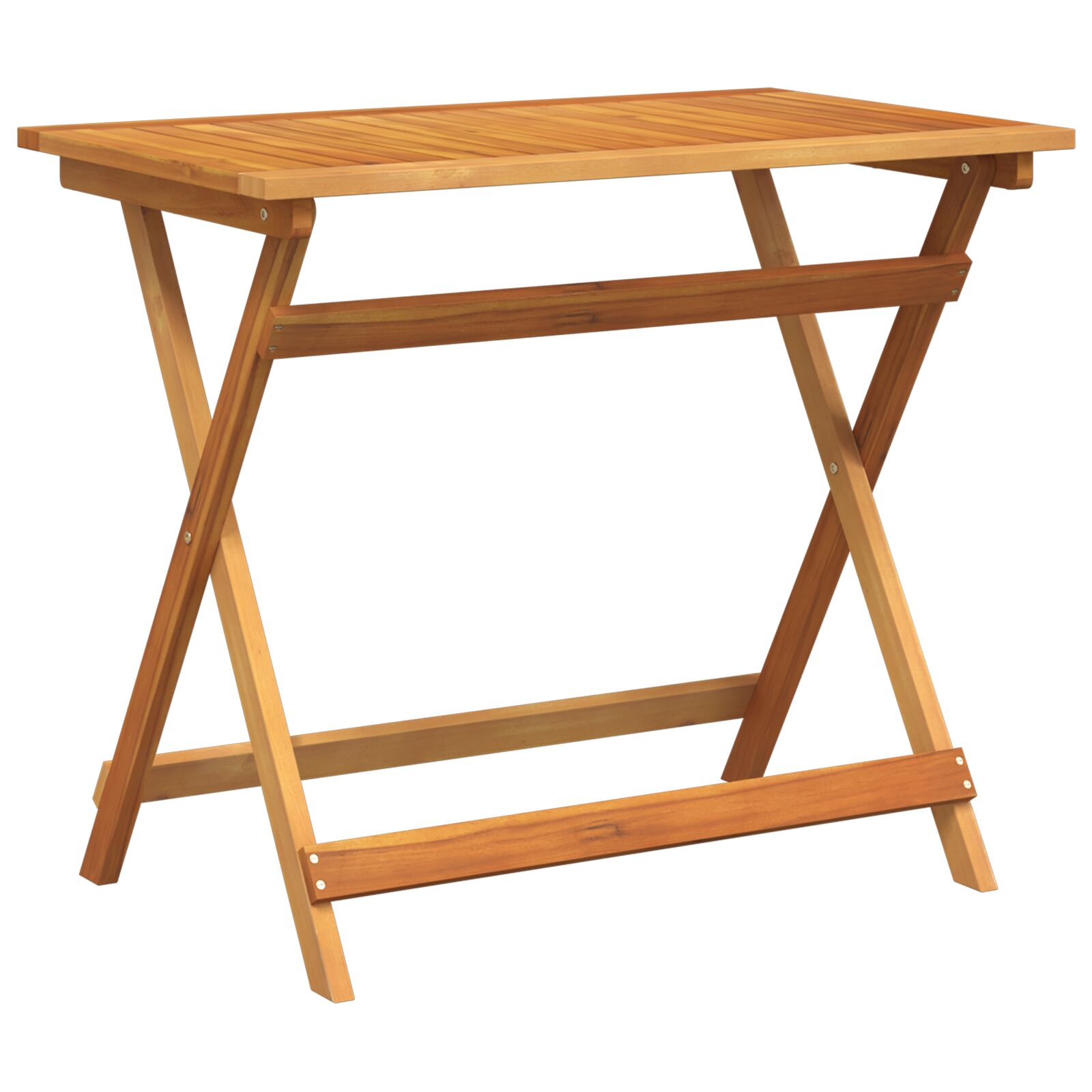 Klappbarer Gartentisch Rechteckig 100x55x75 cm Massivholz Akazie