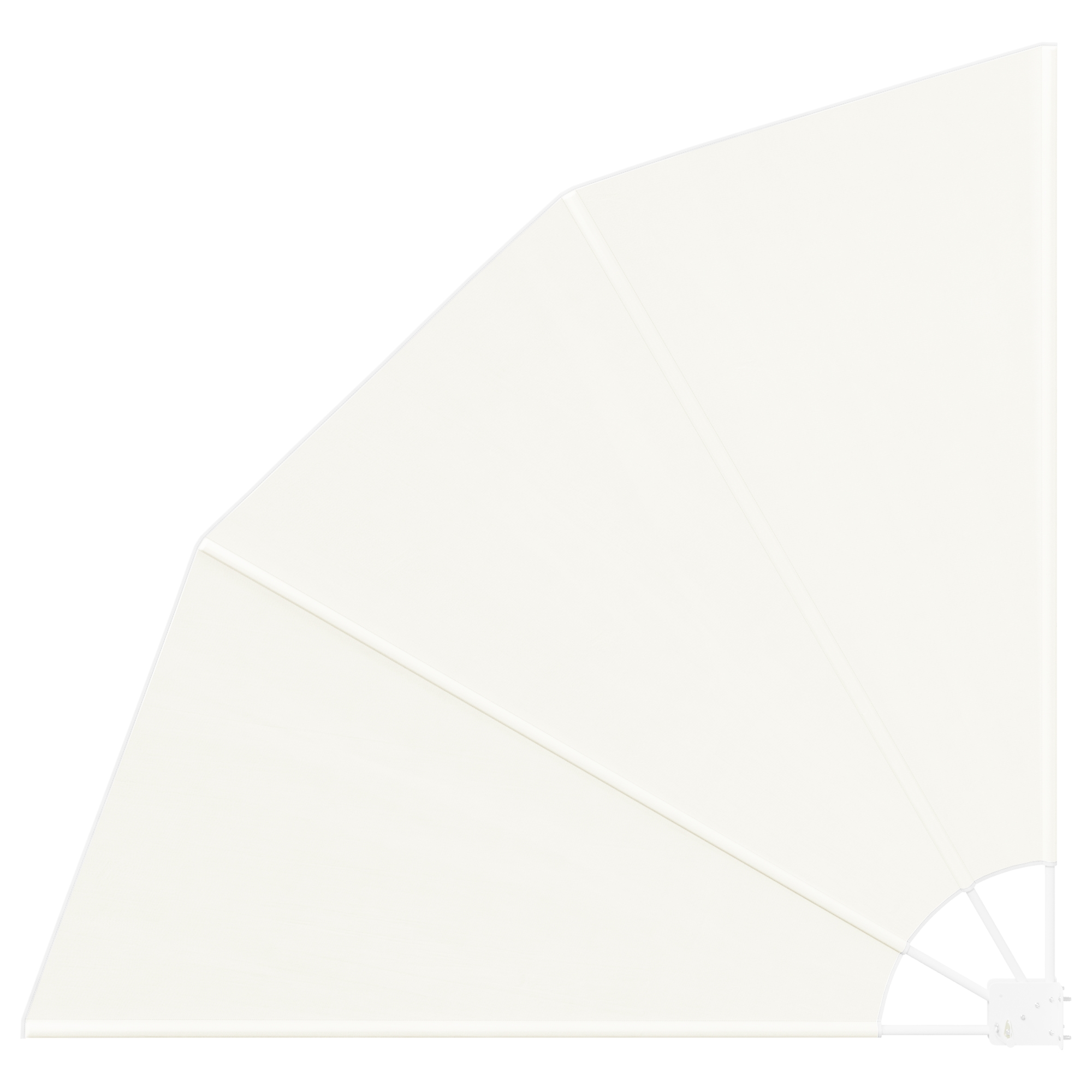 Balkon Sichtschutz Creme 160 x 160 cm Stoff