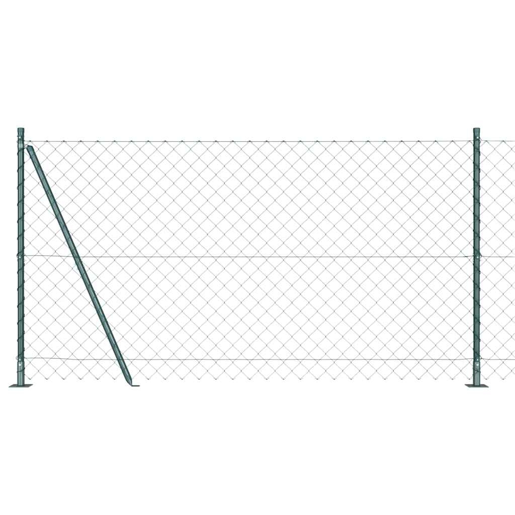 Zaunpfostenset Silber 10 x 1.2 m Verzinkter Stahl