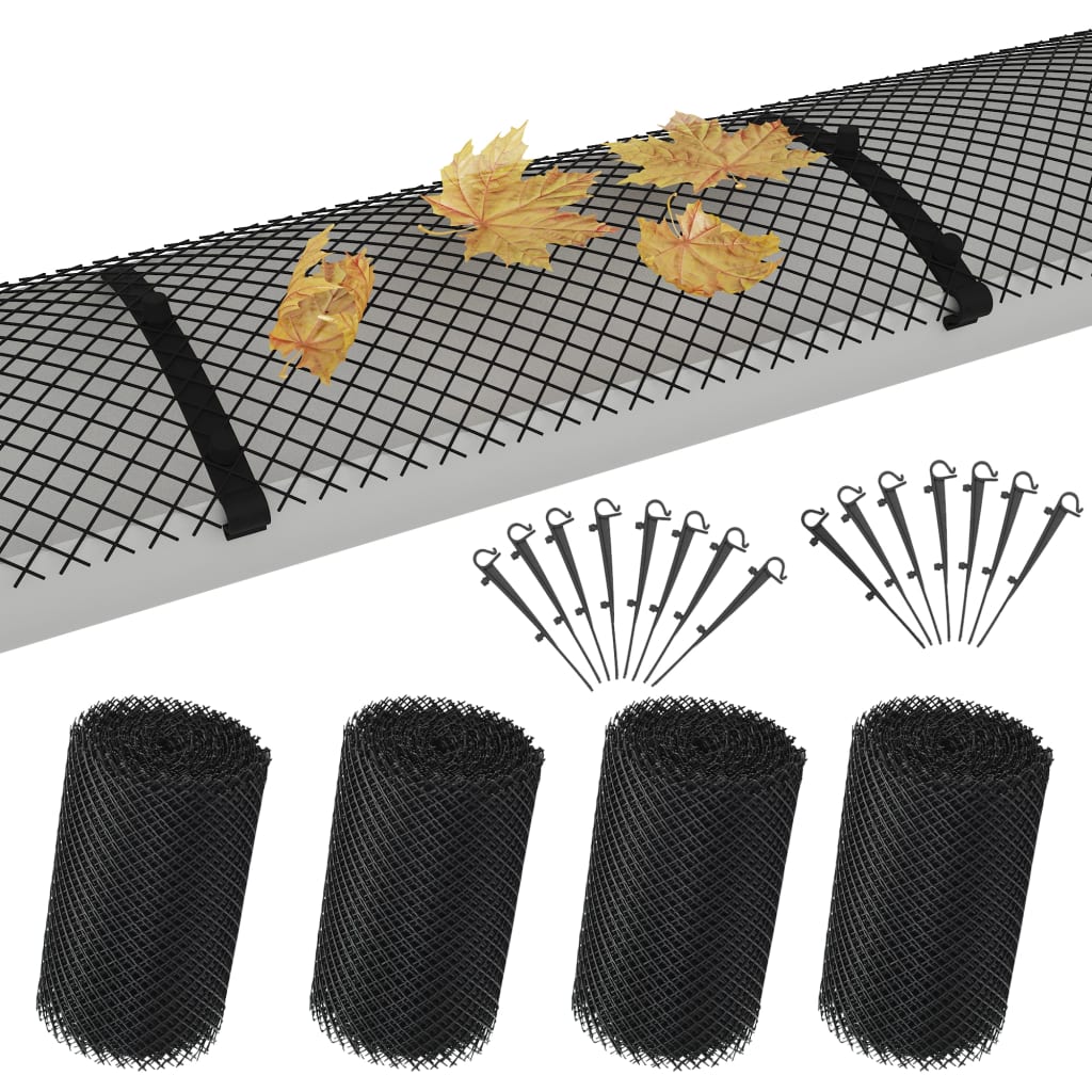 4-tlg. Dachrinnen-Netz mit Haken 1,08 ㎡ HDPE 4-tlg. Dachrinnen-Netz mit Haken 1,08 ㎡ HDPE