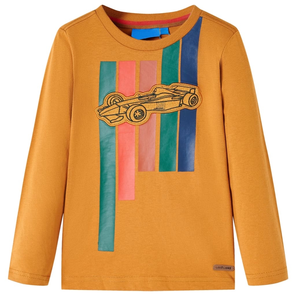 Kinder-Langarmshirt Dunkles Ocker 104 Kinder-Langarmshirt Dunkles Ocker 104