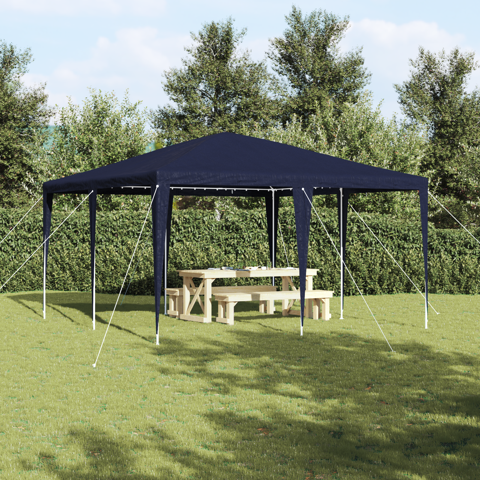 Partyzelt Blau 4x4 m PE