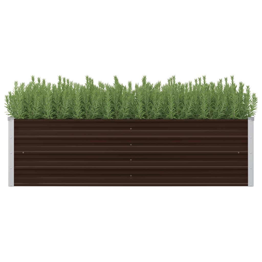 Garten-Hochbeet Braun 160 x 40 x 45 cm Verzinkter Stahl Garten-Hochbeet Braun 160 x 40 x 45 cm Verzinkter Stahl