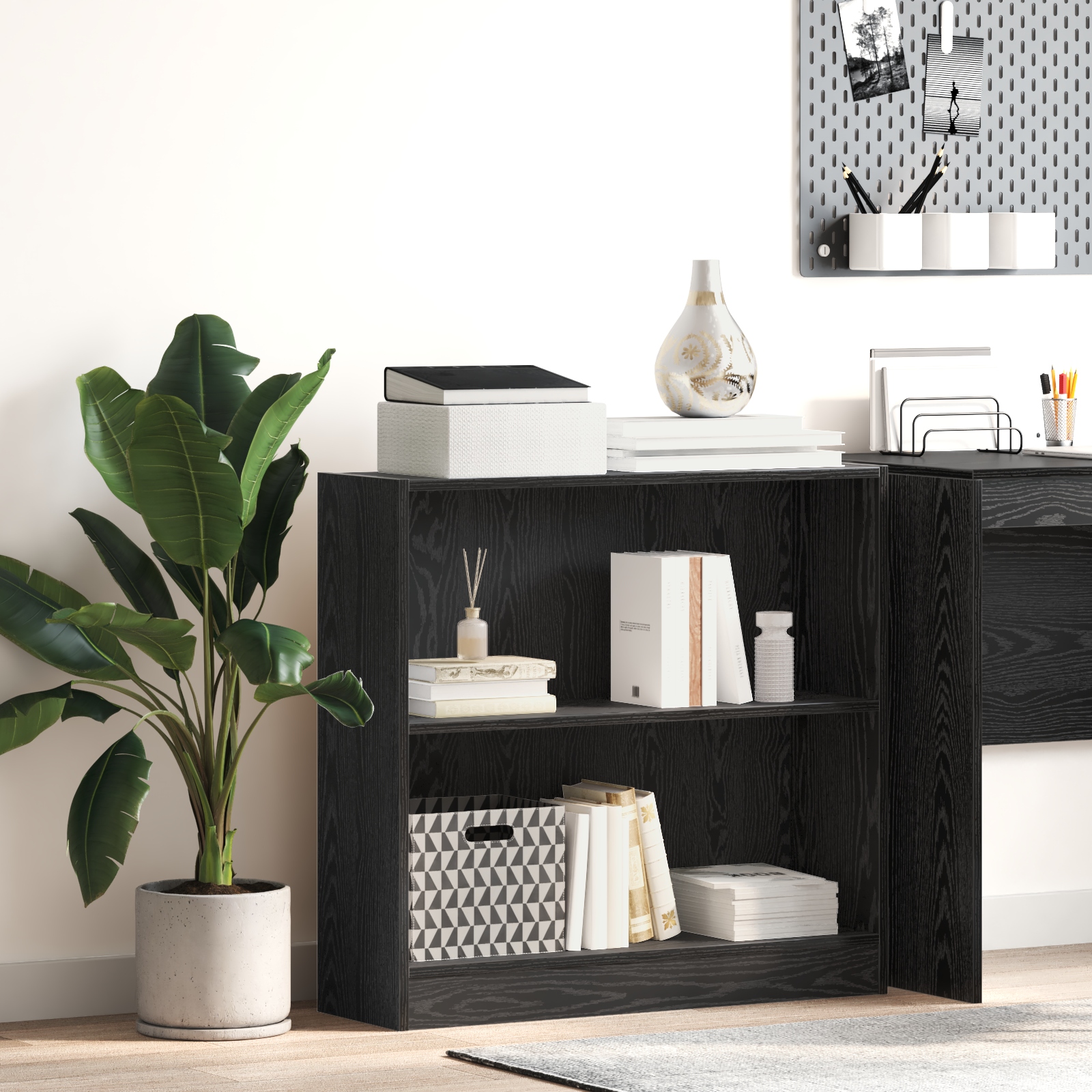 Bücherregal Schwarze Eiche 80 x 24 x 109 cm Spanplatte