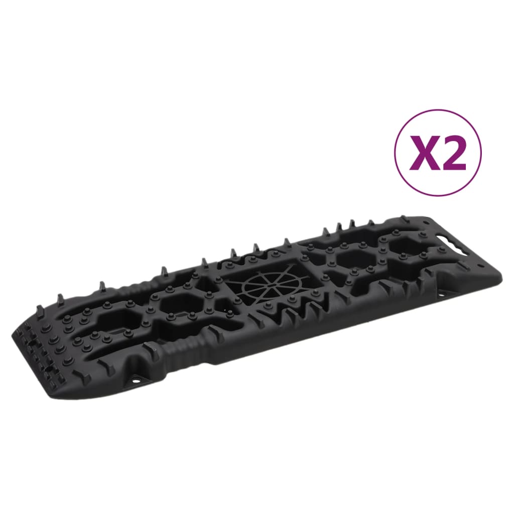 Traktionsmatten 2 Stk. Schwarz 107x31x7 cm Nylon Traktionsmatten 2 Stk. Schwarz 107x31x7 cm Nylon