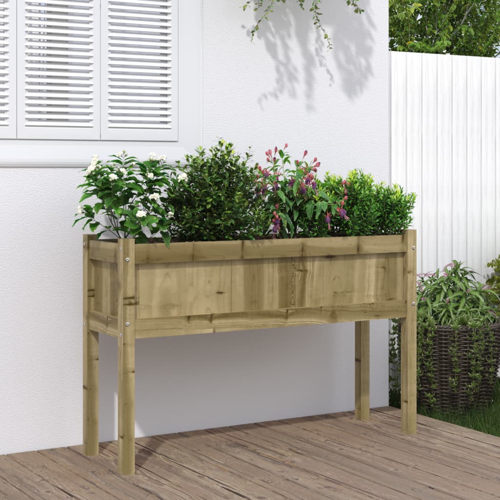 Pflanzkübel mit Beinen 110x31x70 cm Kiefernholz Imprägniert Pflanzkübel mit Beinen 110x31x70 cm Kiefernholz Imprägniert