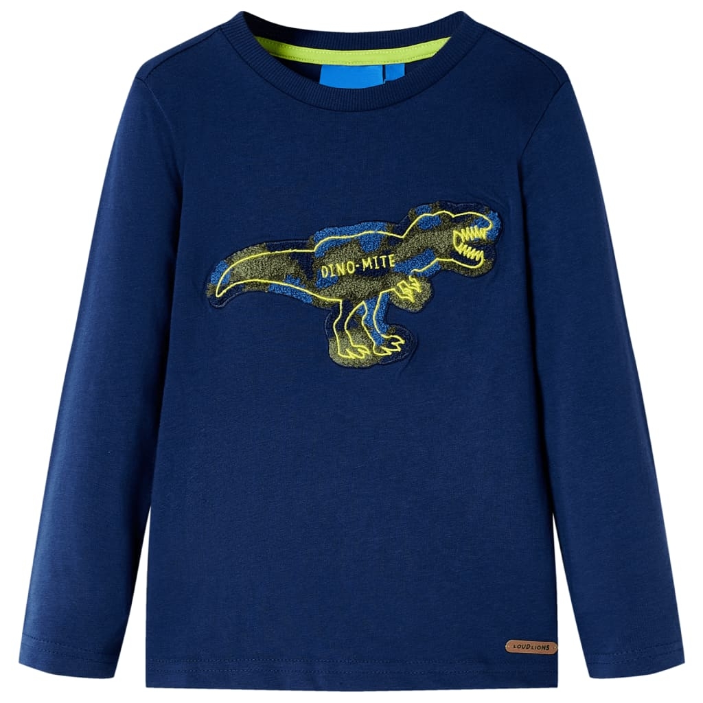 Kinder-Langarmshirt Marineblau 104 Kinder-Langarmshirt Marineblau 104