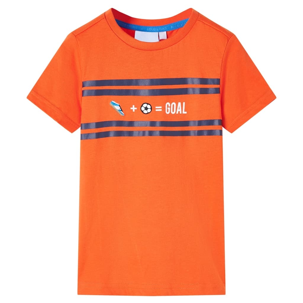 Kinder-T-Shirt Dunkelorange 128