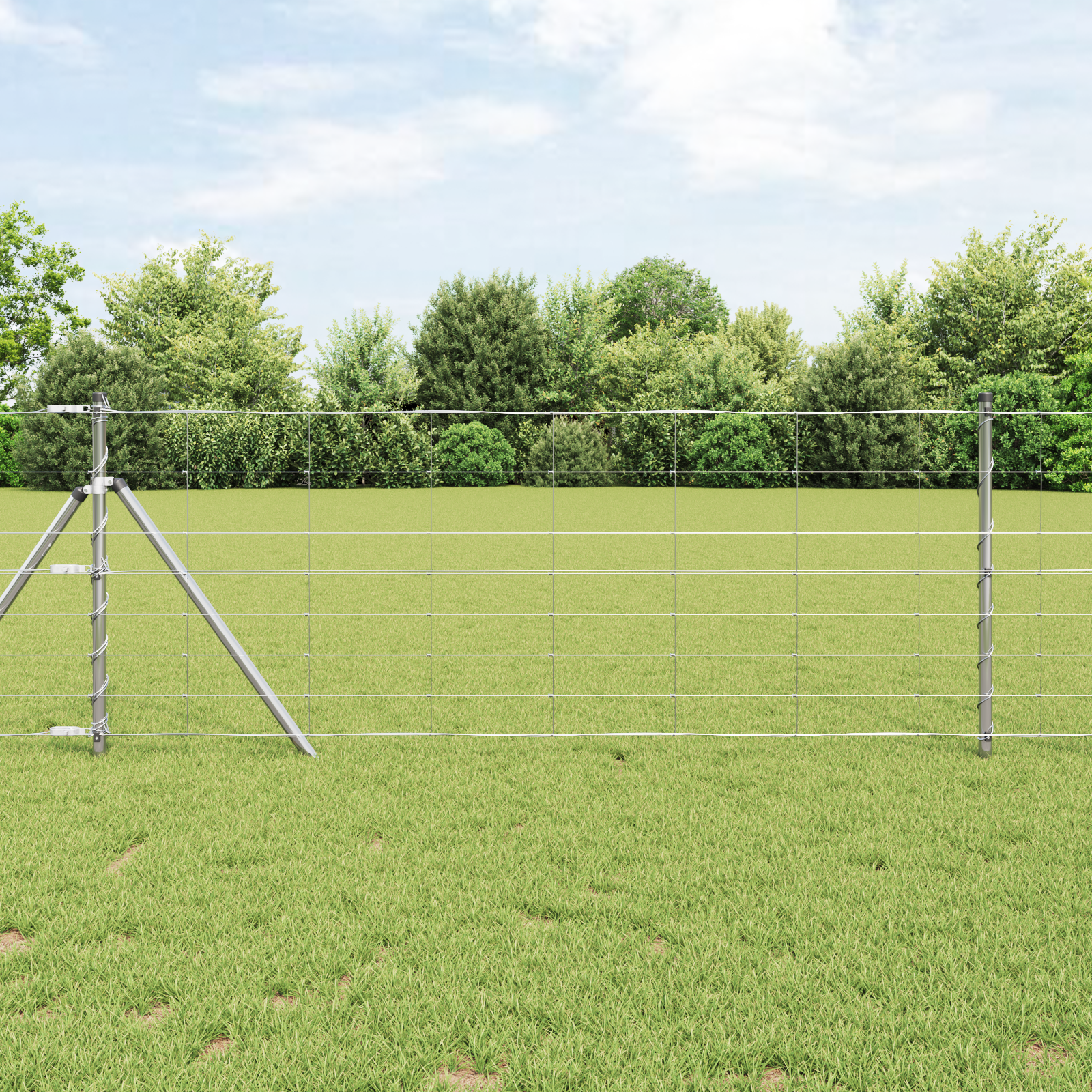 Feldzaun 0.8x25 m Verzinkter Stahl
