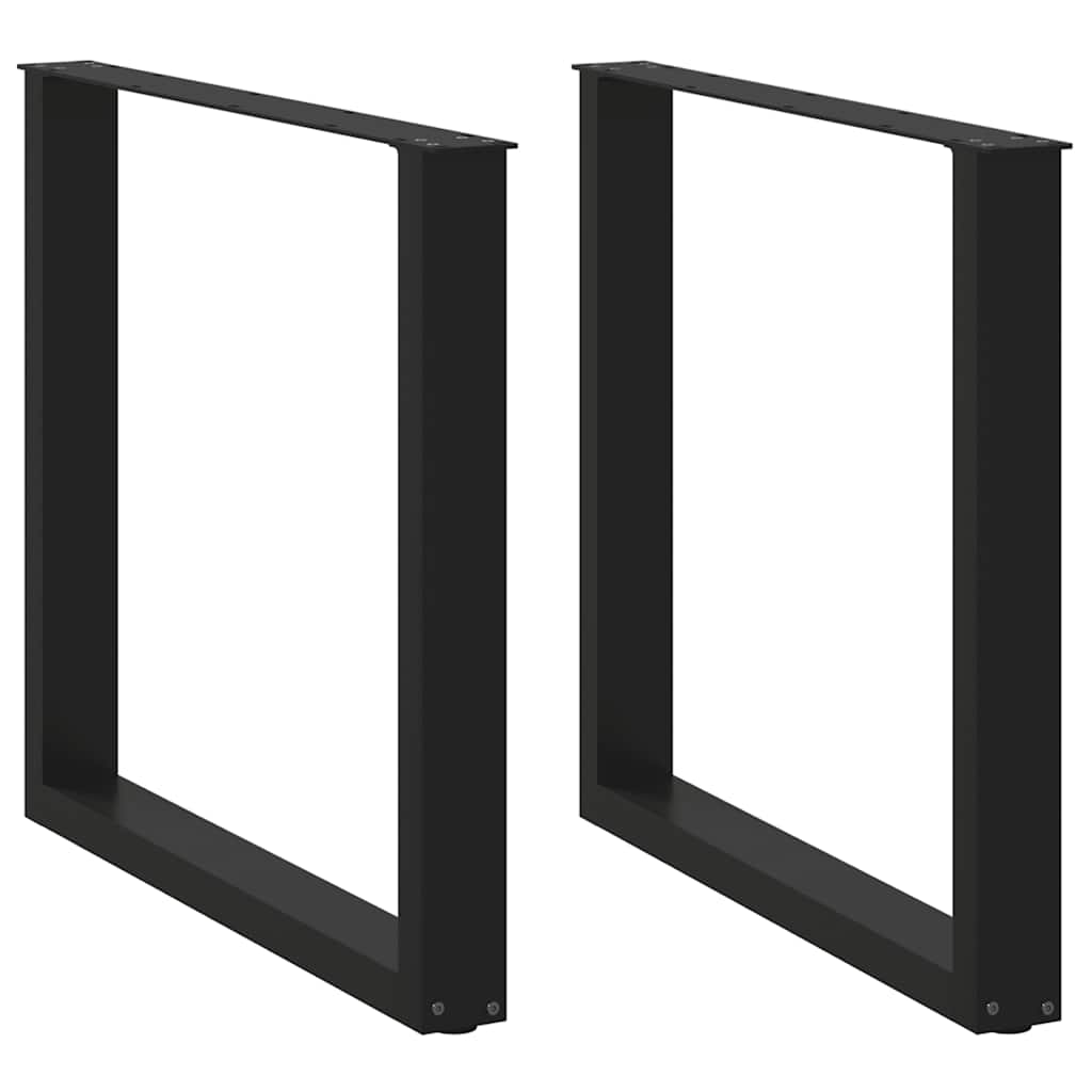 Couchtischbeine U-Form 2 Stk. Schwarz 80x(72-73) cm Stahl
