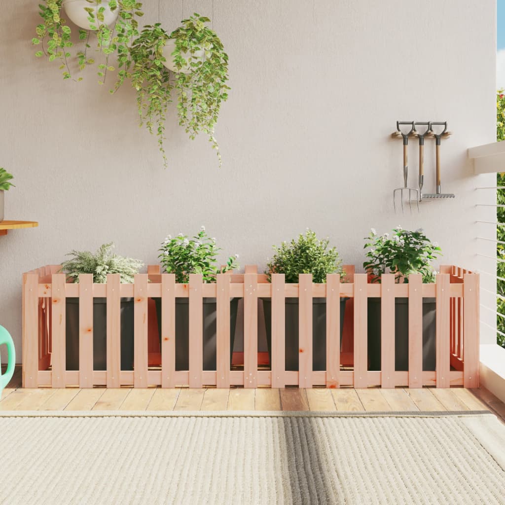 Hochbeet Lattenzaun-Design 200x50x50 cm Massivholz Douglasie Hochbeet Lattenzaun-Design 200x50x50 cm Massivholz Douglasie