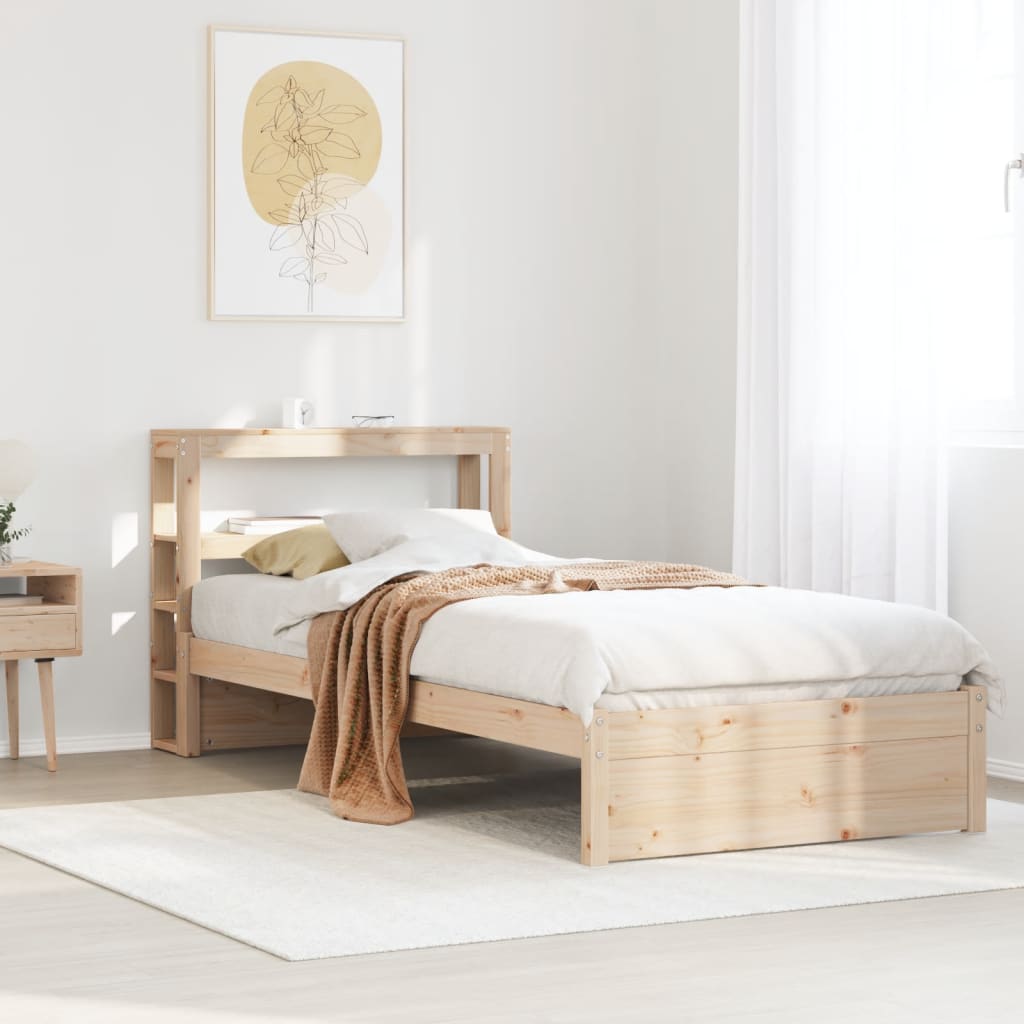 Bettgestell mit Kopfteil ohne Matratze 90x200 cm