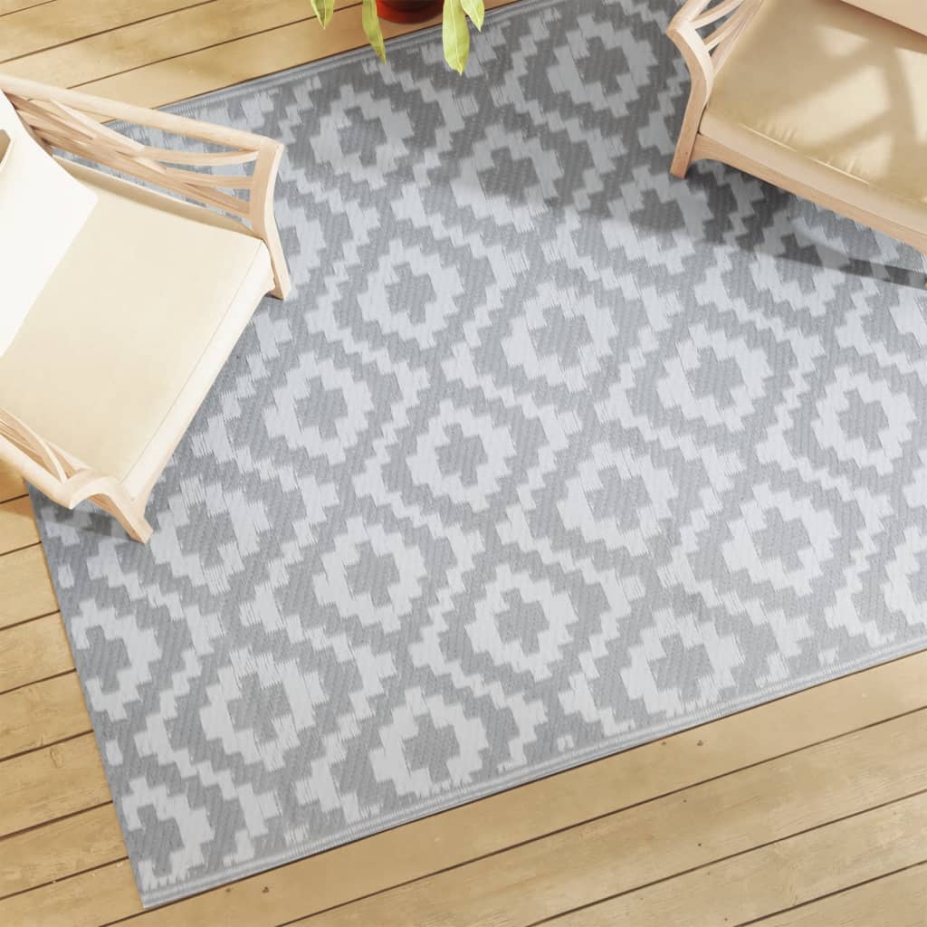Outdoor-Teppich Grau 160x230 cm PP