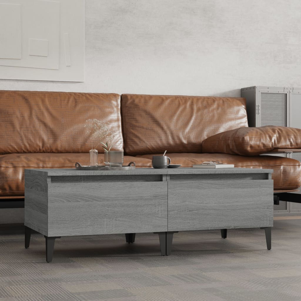 Beistelltische 2 Stk. Grau Sonoma 50x46x35 cm Holzwerkstoff