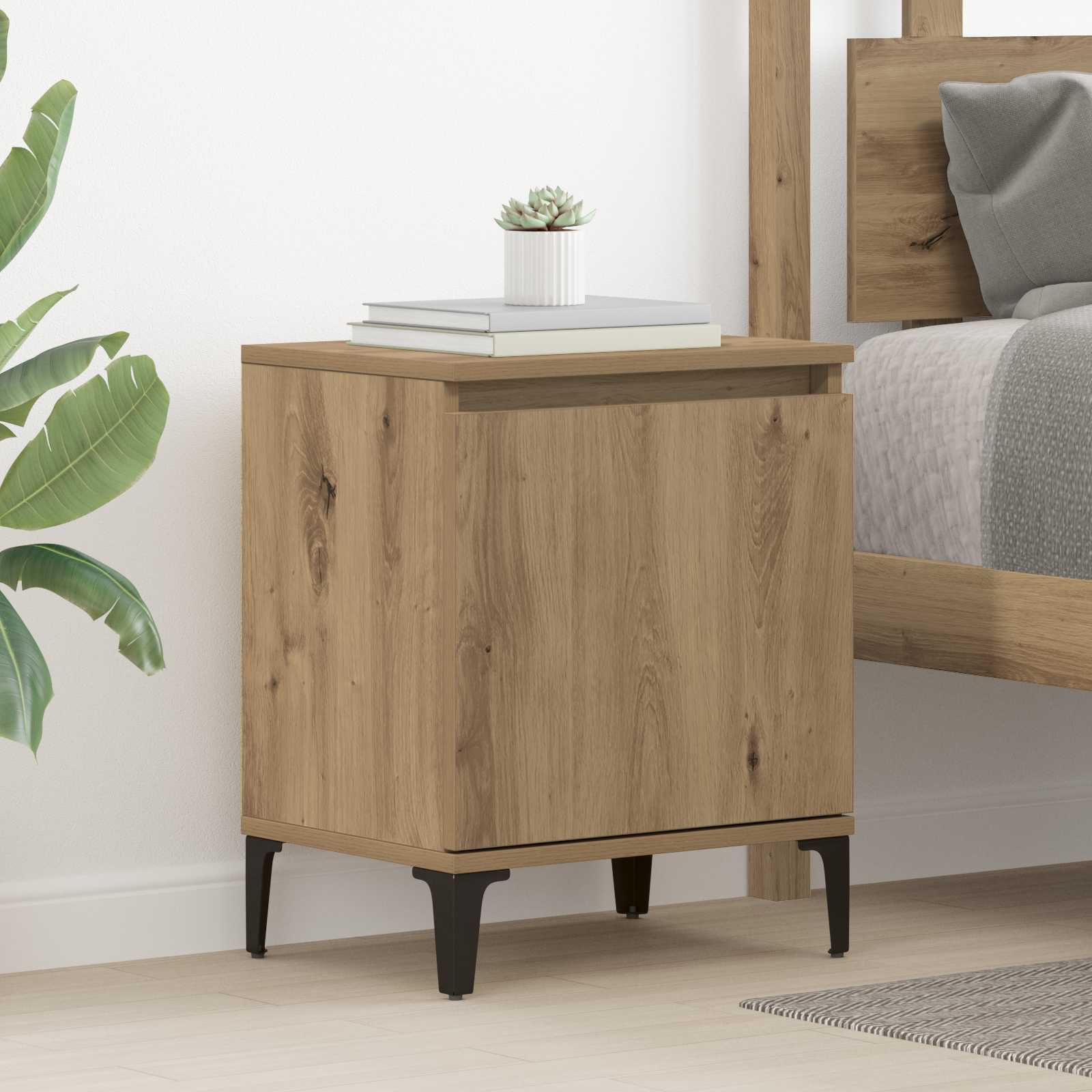 Artisan Eichen Nachttisch Artisan Eiche Holzwerkstoff, Metall