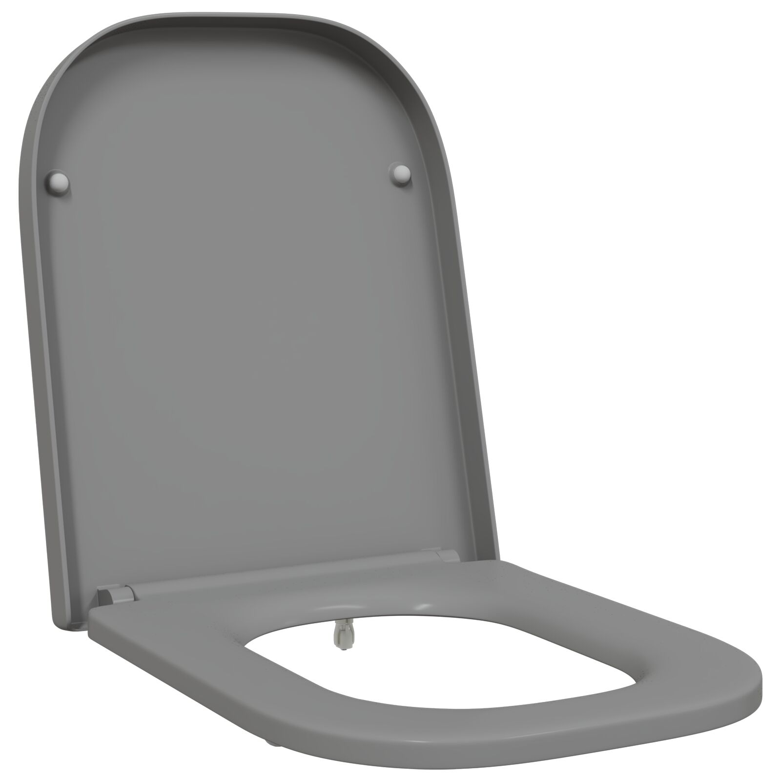 Toilettendeckel mit Schnellverschluss und sanftem Schließen Duroplast Grau