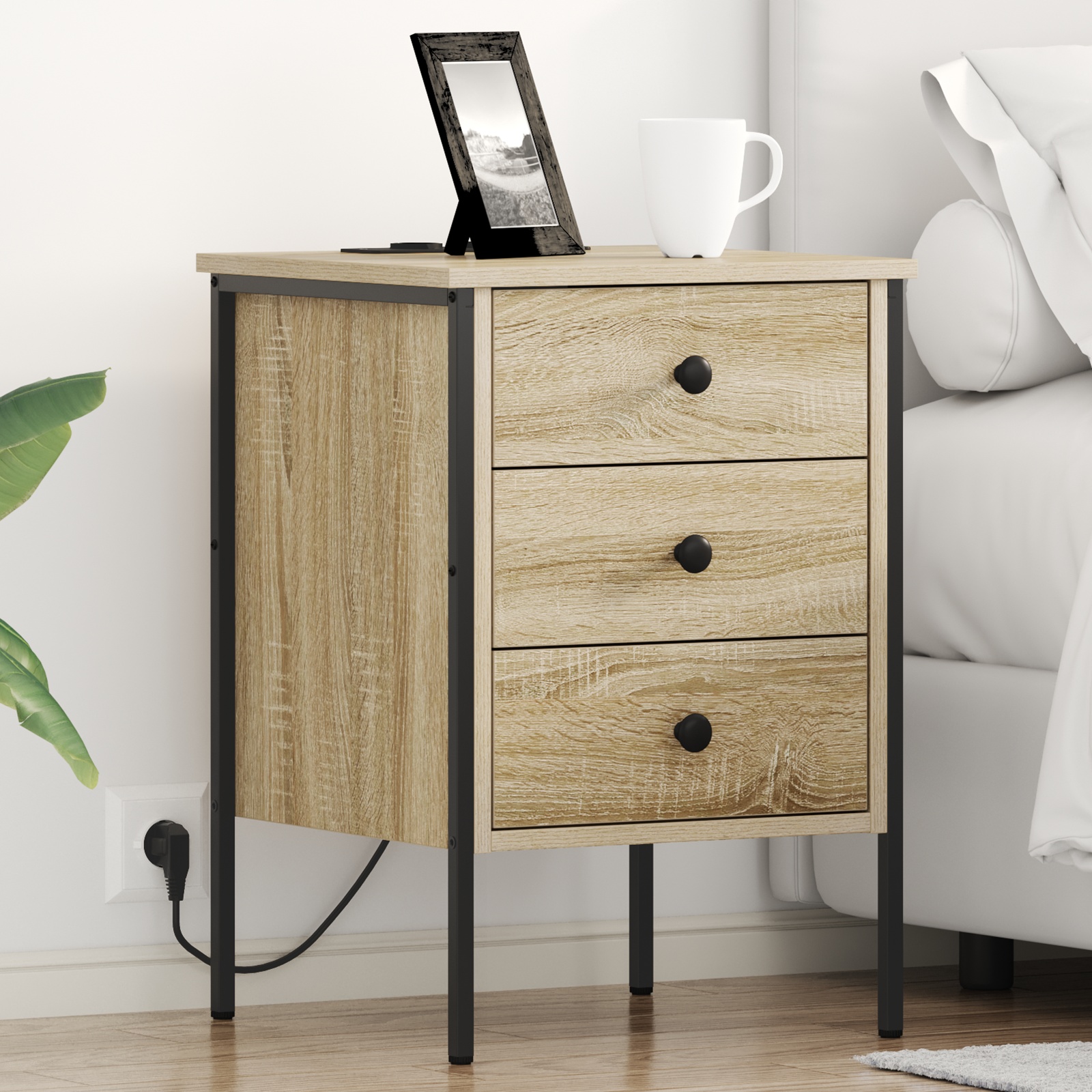 Nachttische 2 pcs Sonoma Eiche 42 x 41 x 61 cm Holzwerkstoff
