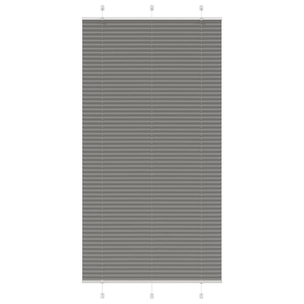 Plissee Anthrazit 105x200 cm Stoffbreite 104,4 cm Polyester