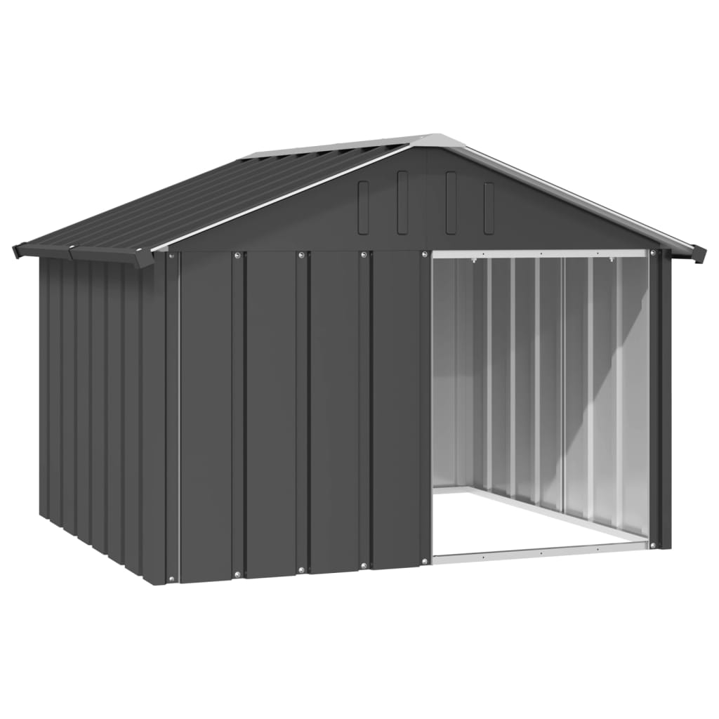 Hundehütte Anthrazit 116,5x103x81,5 cm Verzinkter Stahl