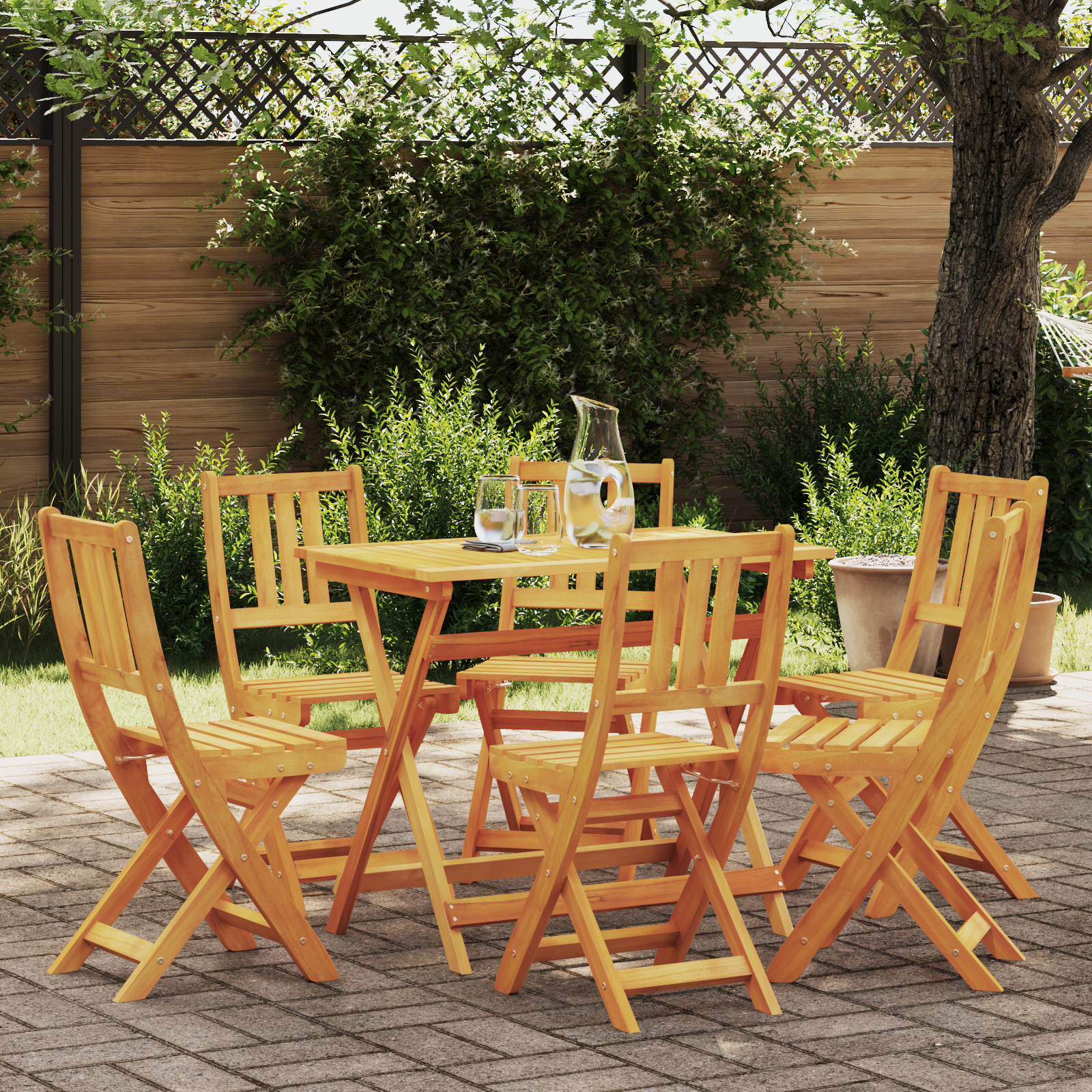 Klappbare Gartenstühle 6 Stk 36x46x86 cm Massivholz Akazie Klappbare Gartenstühle 6 Stk 36x46x86 cm Massivholz Akazie