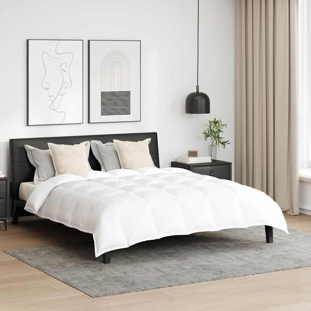 Winter Bettdecke Set mit Kissen 3 pcs Weiß 240 x 220 cm