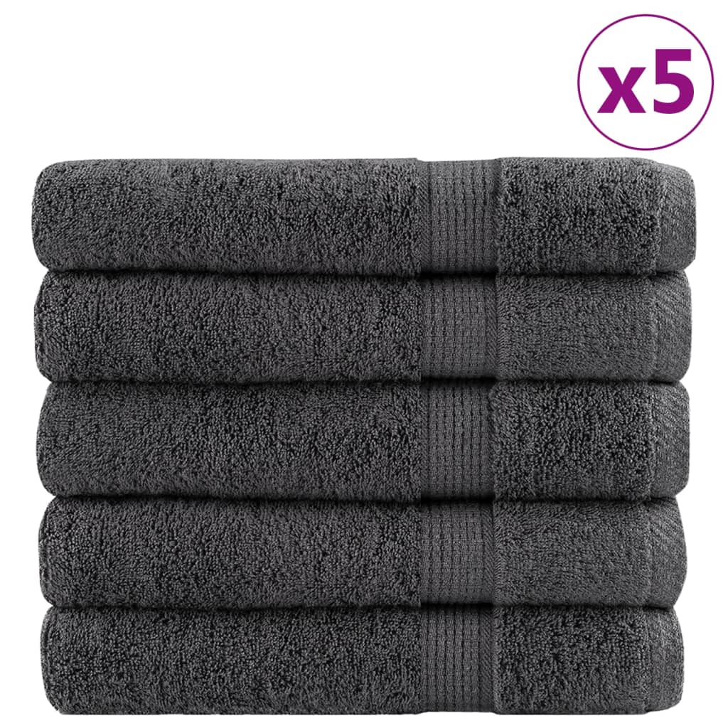 Premium-Saunatücher 25 Stk. Anthrazit 80x200 600g/m² Baumwolle