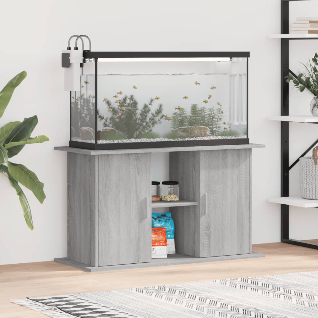 Aquariumständer Grau Sonoma 101x41x58 cm Holzwerkstoff