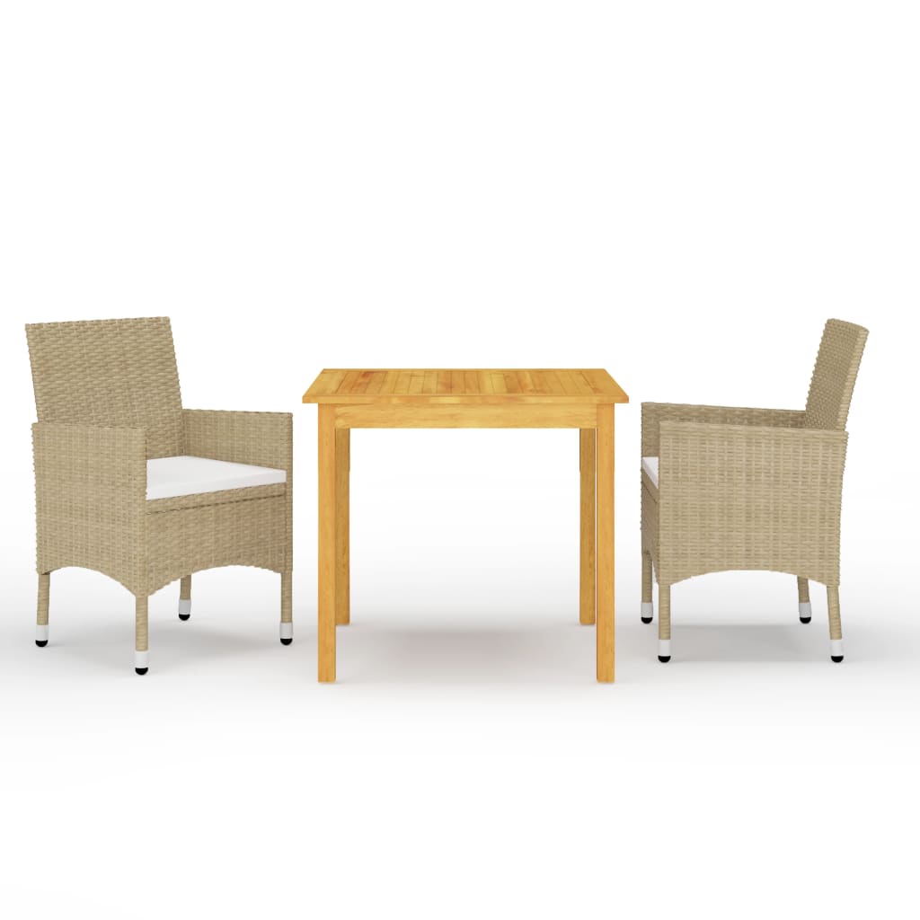 3-tlg. Garten-Essgruppe Beige 3-tlg. Garten-Essgruppe Beige