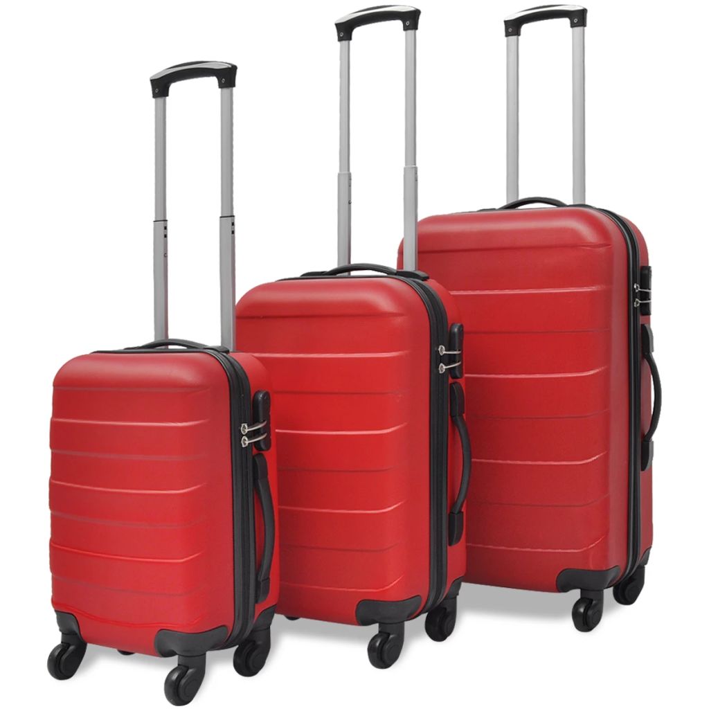 3-tlg. Hartschalenkoffer-Set Rot 45,5/55/66 cm 3-tlg. Hartschalenkoffer-Set Rot 45,5/55/66 cm