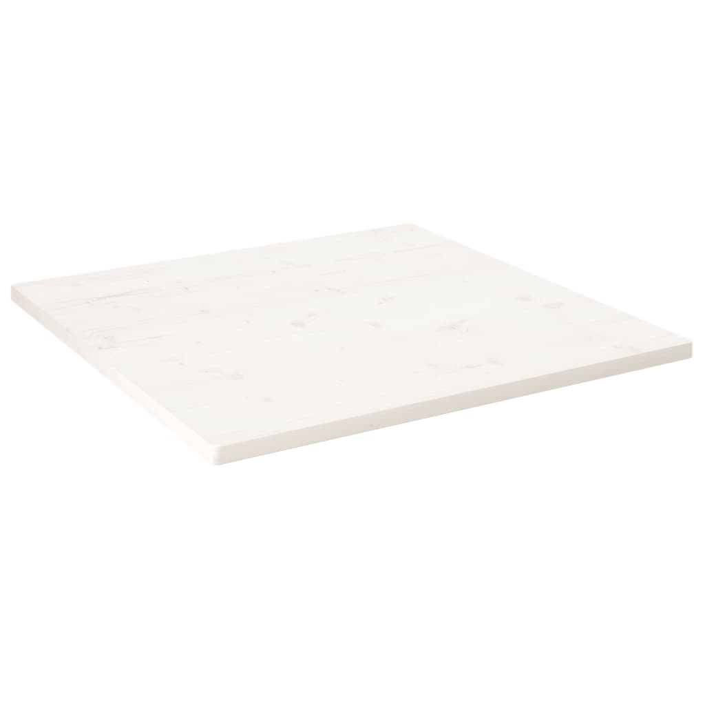 Tischplatte Weiß 70x70x2,5 cm Massivholz Kiefer Quadratisch