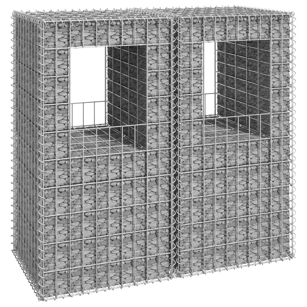 Gabionensäulen 2 Stk. 50x50x100 cm Eisen Gabionensäulen 2 Stk. 50x50x100 cm Eisen