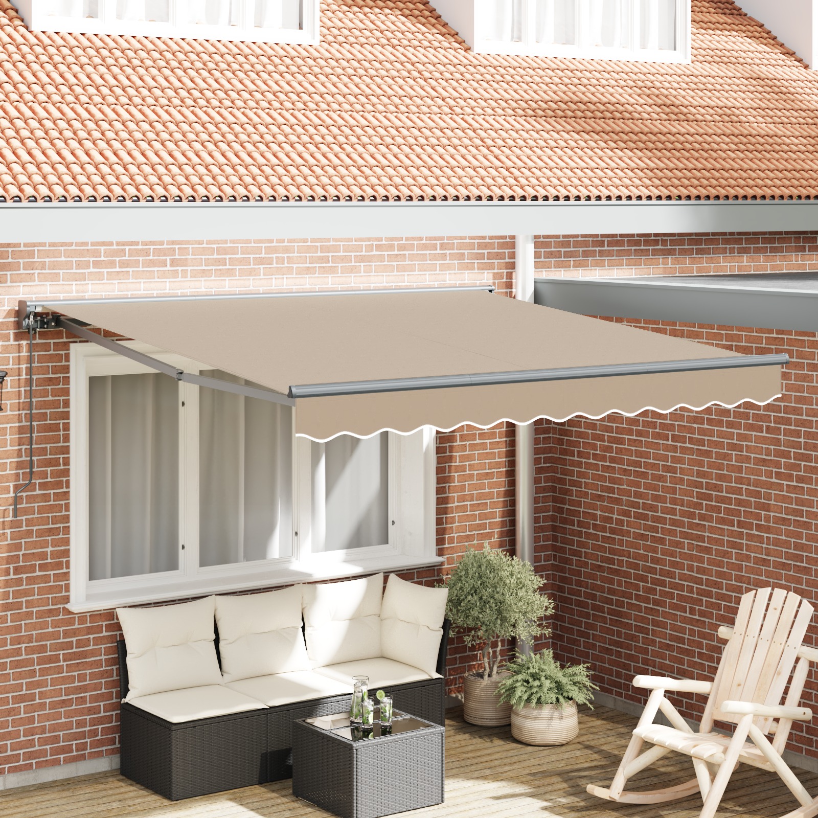 Einziehbare Markise Beige 350x250 cm