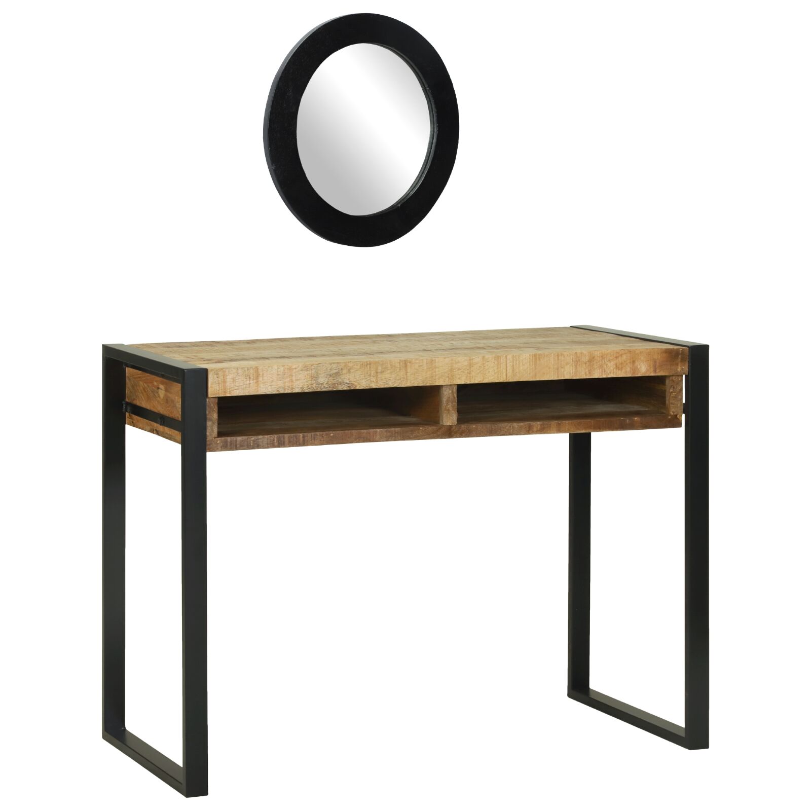 Schminktisch mit Spiegel 100x50x75 cm Massivholz Mango
