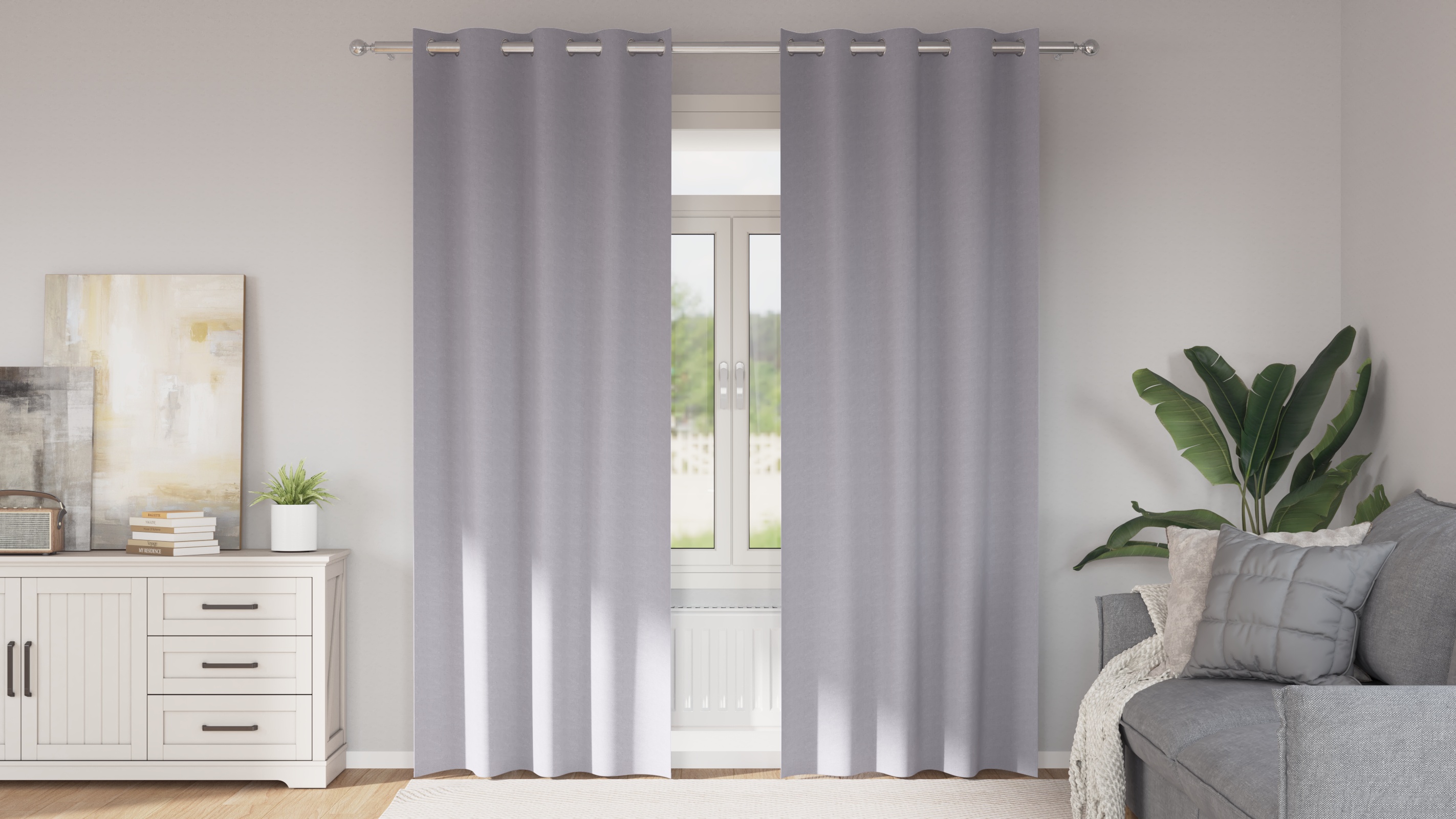 Vorhänge mit Vorhängen 2 pcs Metallgrau 225 x 140 cm Polyester