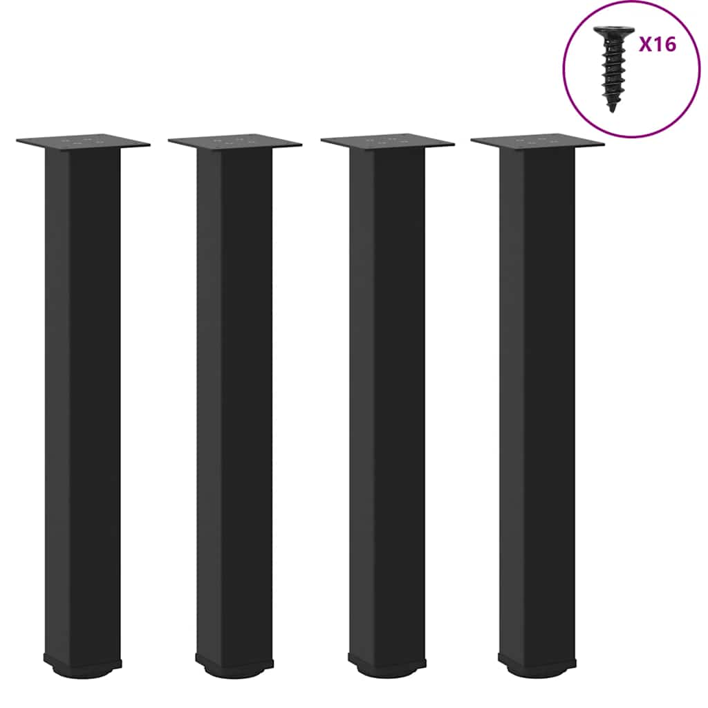 Couchtischbeine 4 Stk. Schwarz 72-74 cm Stahl