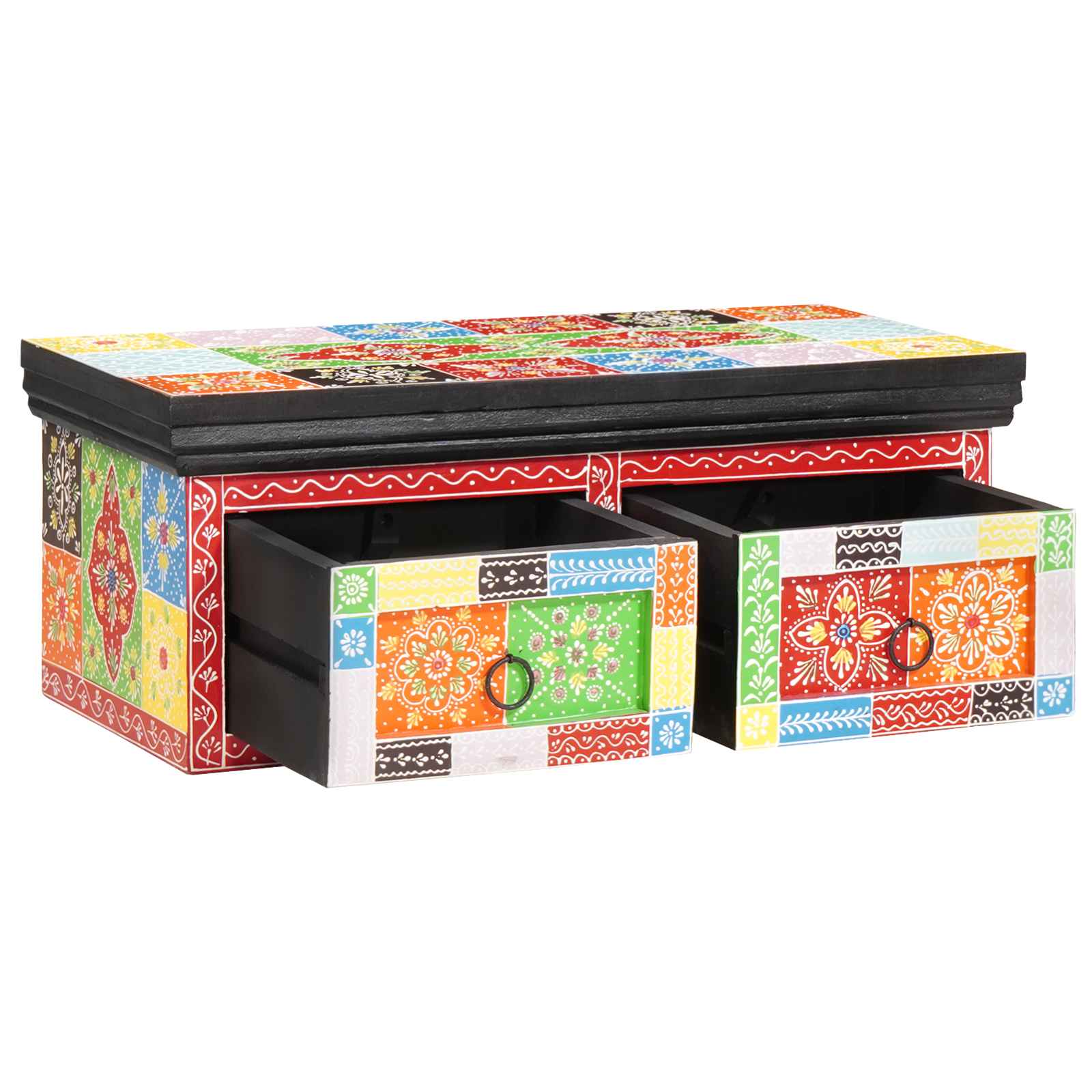 Wandmontierter TV-Schrank 60x30x24 cm Massivholz Grobe Mango