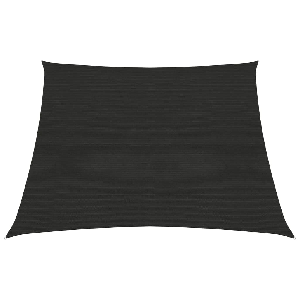 Sonnensegel 160 g/m² Schwarz 3/4x2 m HDPE